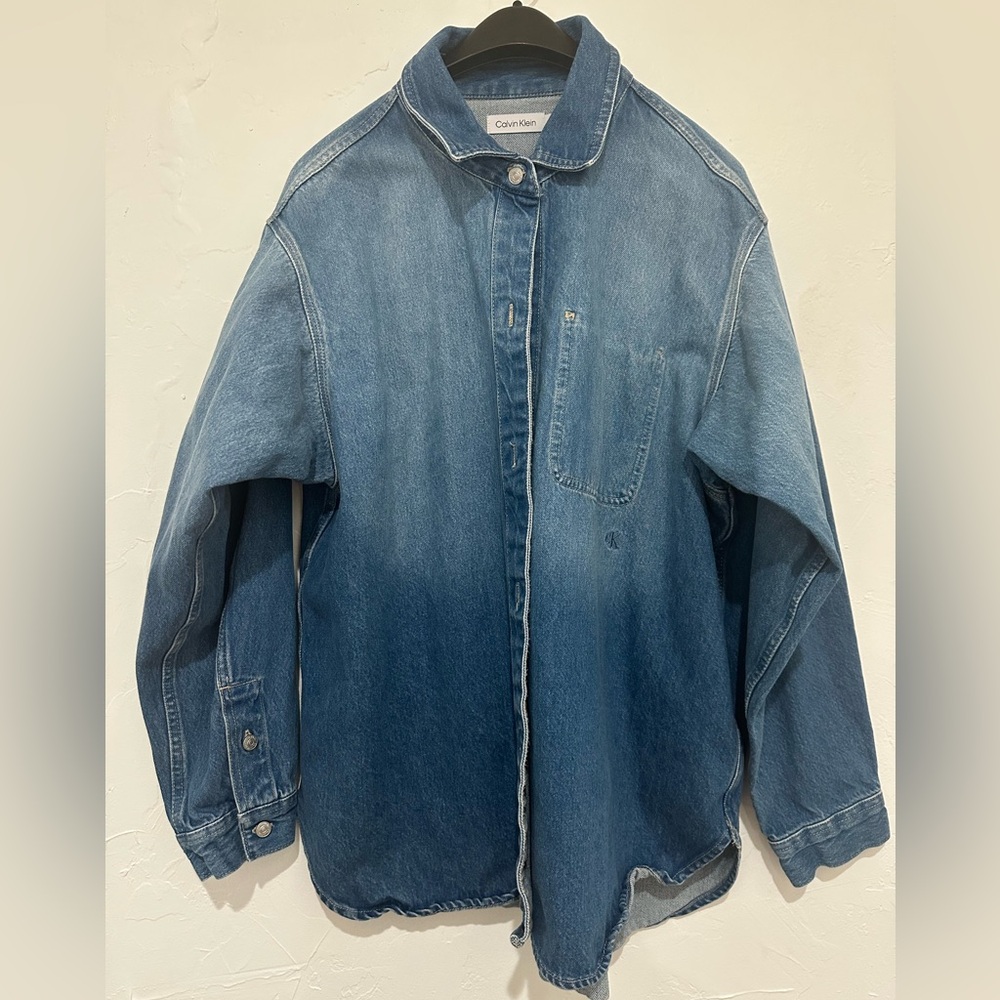 Oversized Calvin Klein Denim Jacket/Shirt - Large